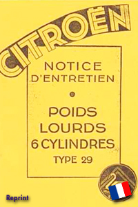 Citroën Type 29 Notice d'emploi